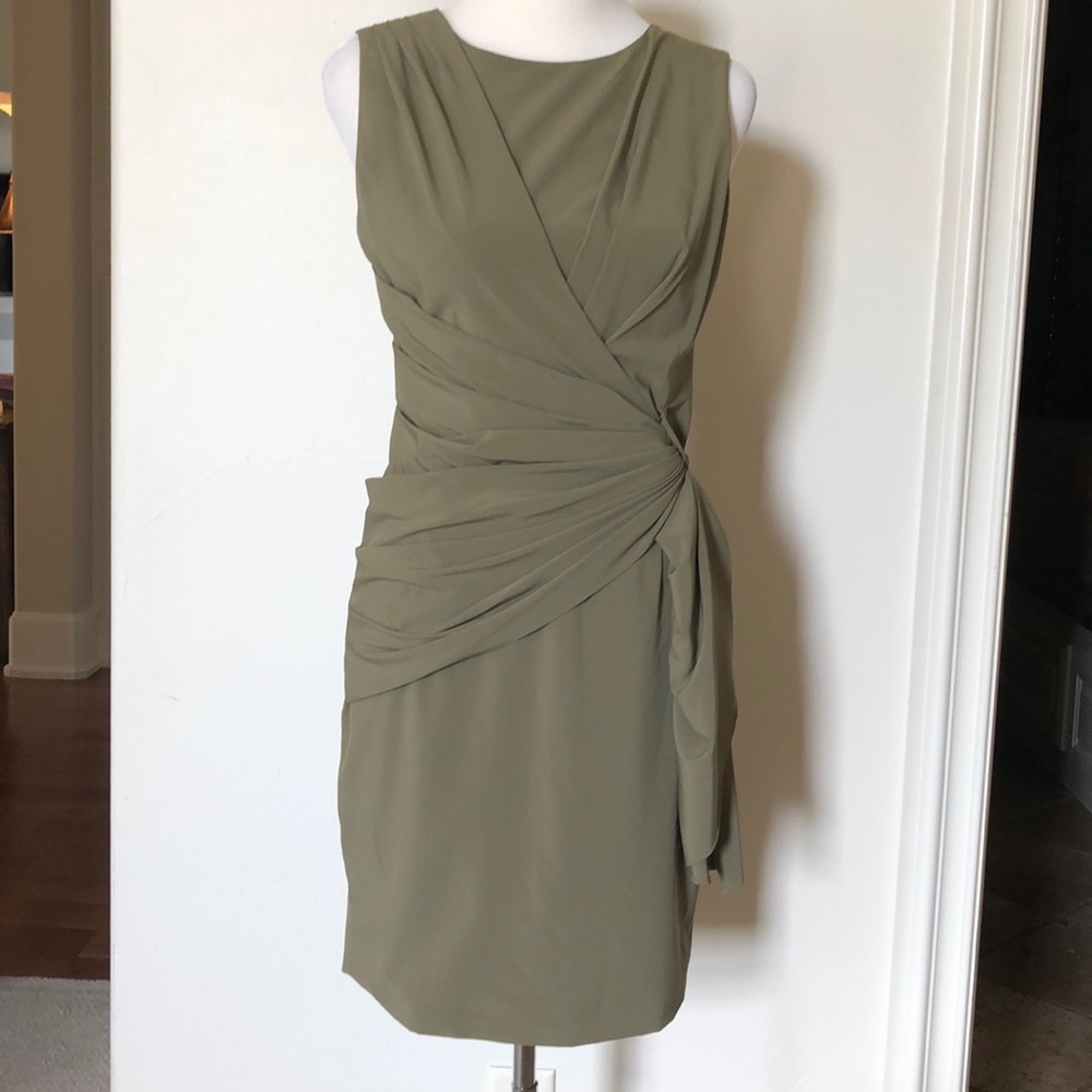 Zac Posen Sleeveless Side-Drape Dress - Picture 1 of 6
